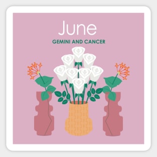 June Birth Flowers Sticker